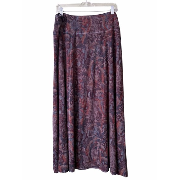 Soft Surroundings Dresses & Skirts - Soft Surroundings Boho Western Floral Black Brown Pull On Maxi Skirt Sz XL